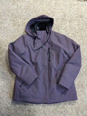 Free Country Women's Full Zip Purple Jacket Removable Inner Liner Outer Shell L