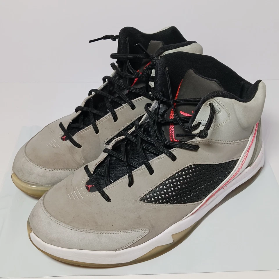 Nike Air Jordan Flight Remix Wolf cinza infravermelho 23 preto masculino tamanho 13 679680-060 - Imagem 3 de 4