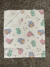 VTG Carter  s Flannel Bears Bees Honeypot Baby Blanket HTF