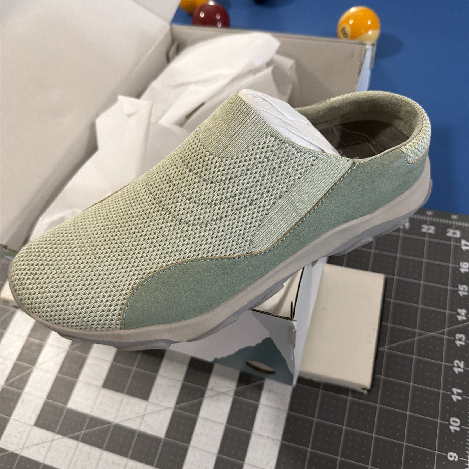 Earth Origins Talin Shoes Women’s 9.5 Wide Green Slip-On Comfort Sneaker - New