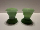 Jadeite Double Egg Cups Vintage Set Of 2 Opaque Green Milk Glass 3 1/2” Height
