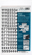 Self-Adhesive Vinyl Numbers, 1/2 Inch High, Black, 210 per Pack 01110 