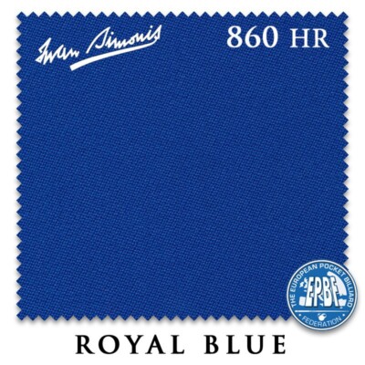 7' Simonis 860HR Pool Table Cloth - Royal Blue - AUTHORIZED DEALER