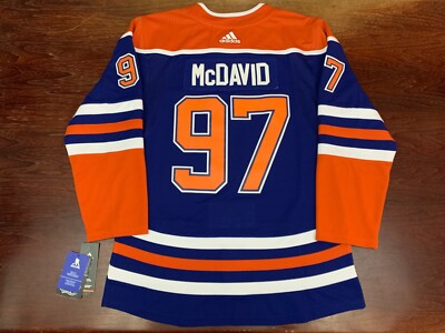 Connor McDavid Edmonton Oilers Blue 40th Season Adidas Hockey