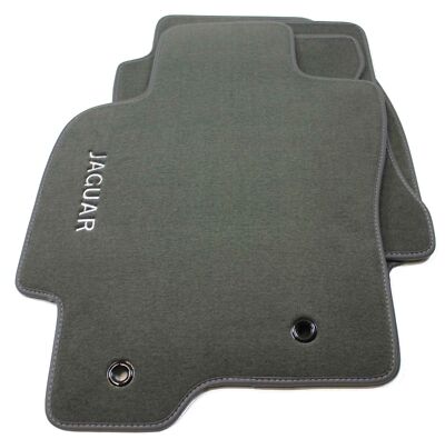 ilTappetoAuto  Velours Teppiche Jaguar X-Type Grigio 2001-2009 Set 4 Tappetini