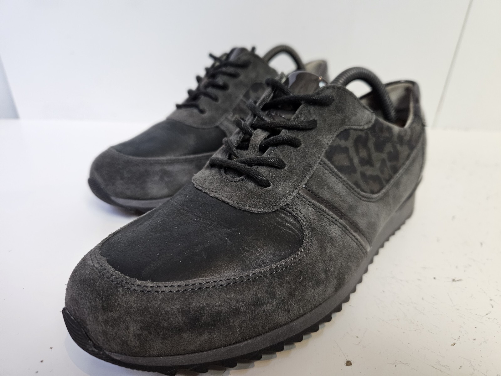 Waldlaufer Hurly Trainers Womens Grey Mixed Fabric Designer Sneakers UK 4 EU37 image 3