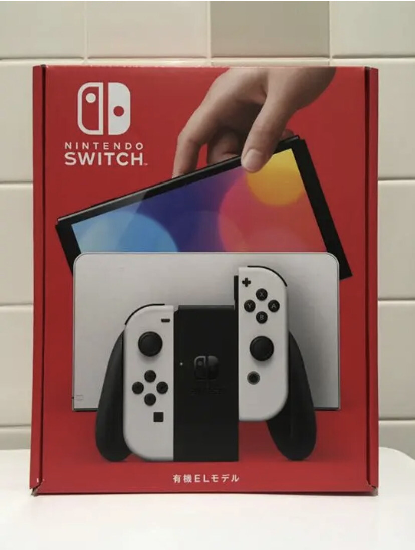 Nintendo Switch OLED Model HEG-001 Handheld Console - 64GB - White 