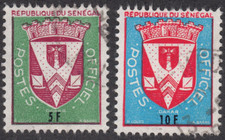1961 Senegal - SC# 03-04 - Coat of Arms - 2 Different - Official Stamps - Used