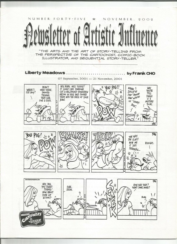 Fanzine NEWSLETTER OF ARTISTIC INFLUENCE #45 - November 2009