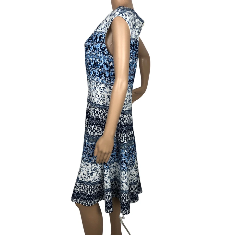 Vestido Danny & Nicole Floral Estampado Paisley Línea A Talla 14 Vaquera Occidental Boho Foto 4 de 4