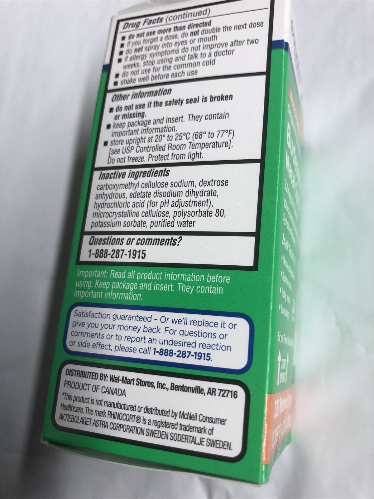 Buy NEW NonDrowsy BUDESONIDE Nasal Spray 120 sprays 24 Hr Relief
