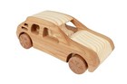 Wooden Car Toy - Peugeot 205 model moving wheels small car handmade strong wood