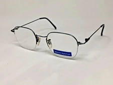 LAUREN HUTTON “ARTIC” Eyeglasses Frame Japan Half Rimless 47-19-135 Blue M402