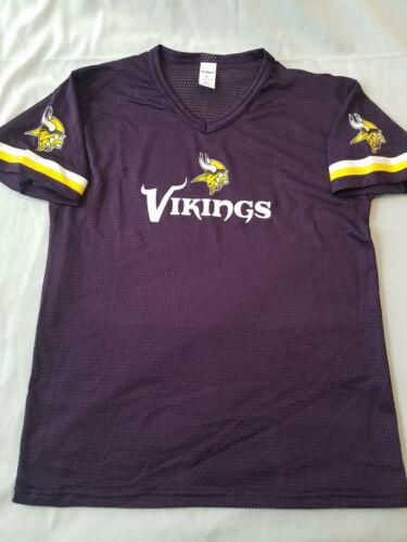 NWT NFL MINNESOTA VIKINGS FRANKLIN FOOTBALL MESH LARGE YOUTH BOYS KIDS JERSEY - Picture 1 of 2