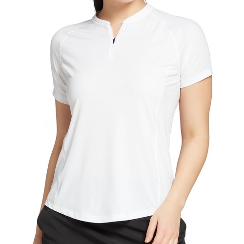 Slazenger Core blade short sleeve womens zip front golf shirt white eBay