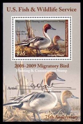 RW75b   2008 Federal mini-sheet, XF-Superb 95 NH
