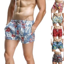 SEOBEAN New Men's swimwear shorts casual summer beach pants Small boxer shorts