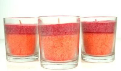 6 Stück Duftkerzen im Glas EIKA Kerze Spicy Mandarin Stearinis Brenndauer 25 Std
