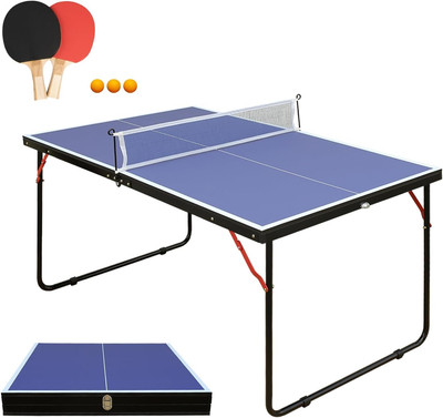 Ping Pong Table Foldable & Portable Table Tennis Table Set for Indoor & Outdoor 