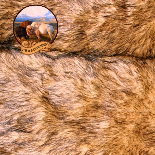 Alfombra de piel de lobo de piel de felpa, marrón dorado tiro piel sintética peludo oso Sierra Foto 2 de 2