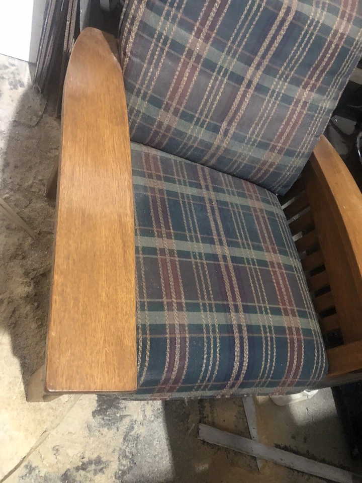 Vintage FLEX STEEL Mission Oak Reclining Chair 3 Positions, SteelCase FlexSteel  - Image 2 of 4