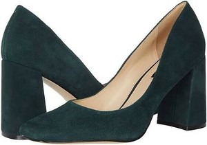 forest green suede pumps