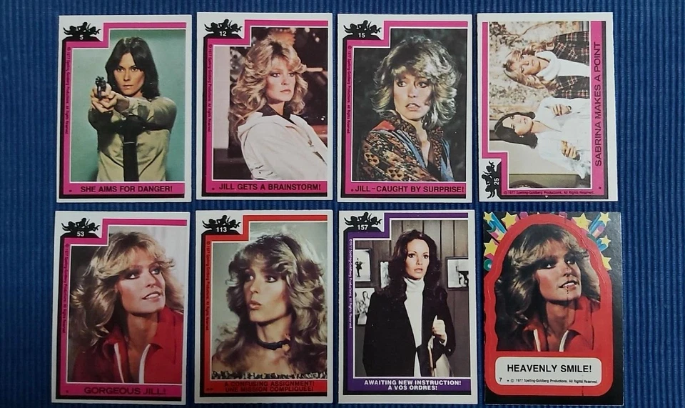 1977 Topps Charlie's Angels 10 Card Lot (7 Cards + 3 Stickers) - Near Mint+ - Image 2 of 4