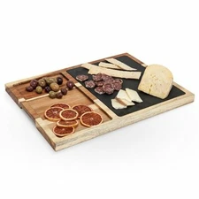 Rustic Farmhouse Slate and Wood Appetizer Board by Twine