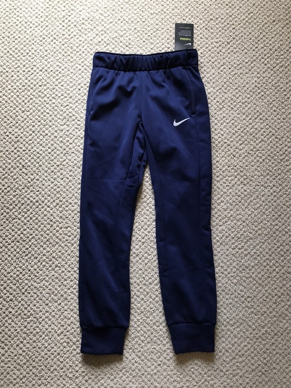 NIKE New Girls Small NWT Navy Athletic "Therma" Joggers DriFit Training Pant $40
