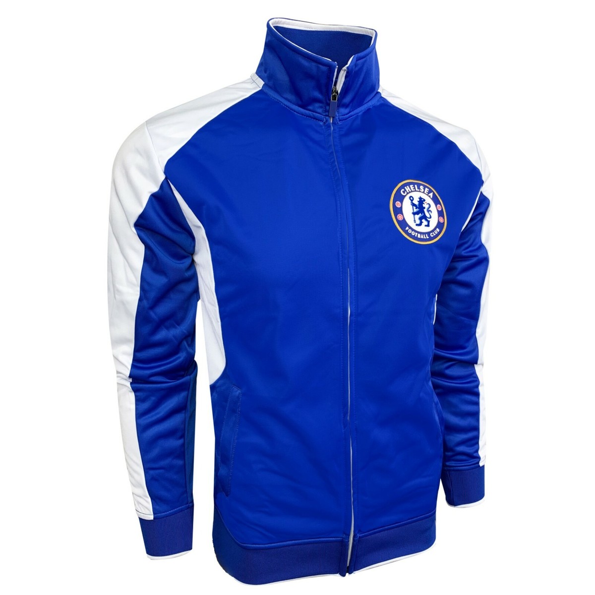 Rhinox Chelsea FC Jacket Full-Zip Blue White Licensed Track Top