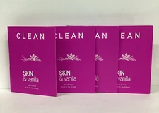 Clean LOT OF 4 Skin & Vanilla Eau De Fraiche 0.05oz SAMPLE As Pictured, New!