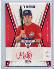2019 Stars and Stripes 17U Team Autographs Alek Boychuk Red Ink Auto 9/10