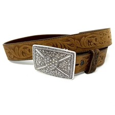 Tony Lama Ladies Filigree Trophy Belt Rhinestones 32 C50409