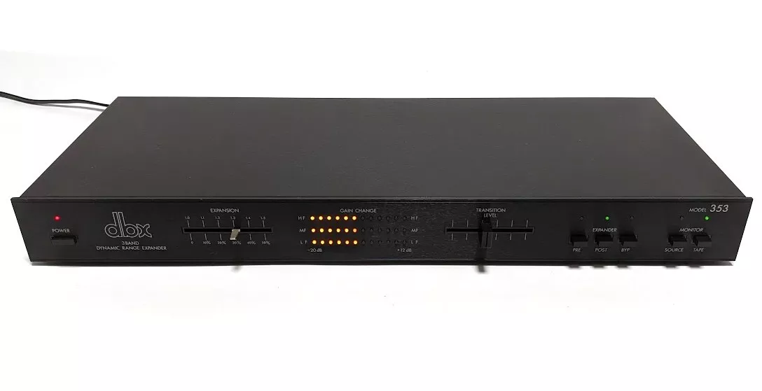 DBX 353 Dynamic Range Expander 3-band Black From Japan AC100V Used Working