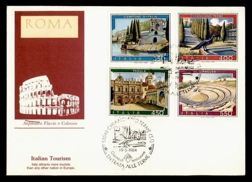 DR WHO 1984 ITALY FDC TOURISM COMBO 550 R38819