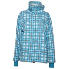 Bench, Fleecejacke, Damen, Größe: 2XL, Blau/Weiß/Grau, Karo, Fleece #nen