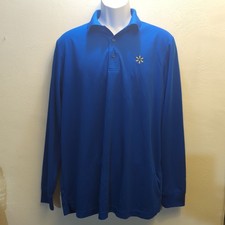  NWOT Walmart Polo Shirt Mens Size Large Blue Uniform Employee Work Long Sleeve