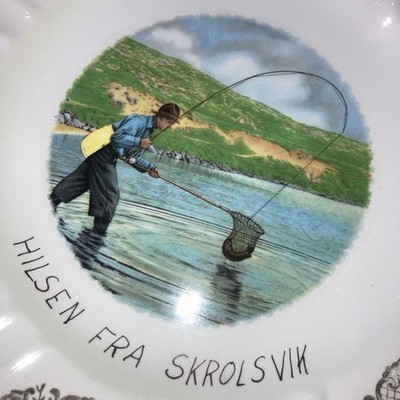 Figgjo Flint Hilsen Fra Skrolsvik Norge Souvenir Plate