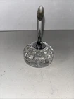 Waterford Crystal Pen Holder Paperweight Faceted Heavy Desk Executive