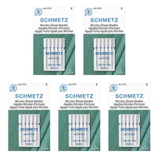 Microtex Sharp Sewing Machine Needles - Quilting & Topstitching Supplies, Siz...