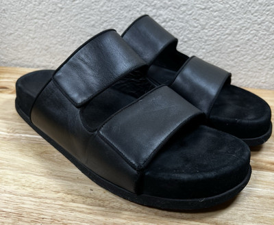 Neous Minimalist Dombai Sandals Black Leather Molded Suede Insole Women's 9/40EU