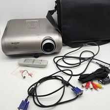 Sharp Notevision XR-10X DLP Multimedia Projector Includes Case Remote Cords