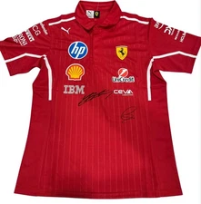 CHARLES LECLERC & LEWIS HAMILTON Signed lFormula 1 Shirt with COA *WOW*