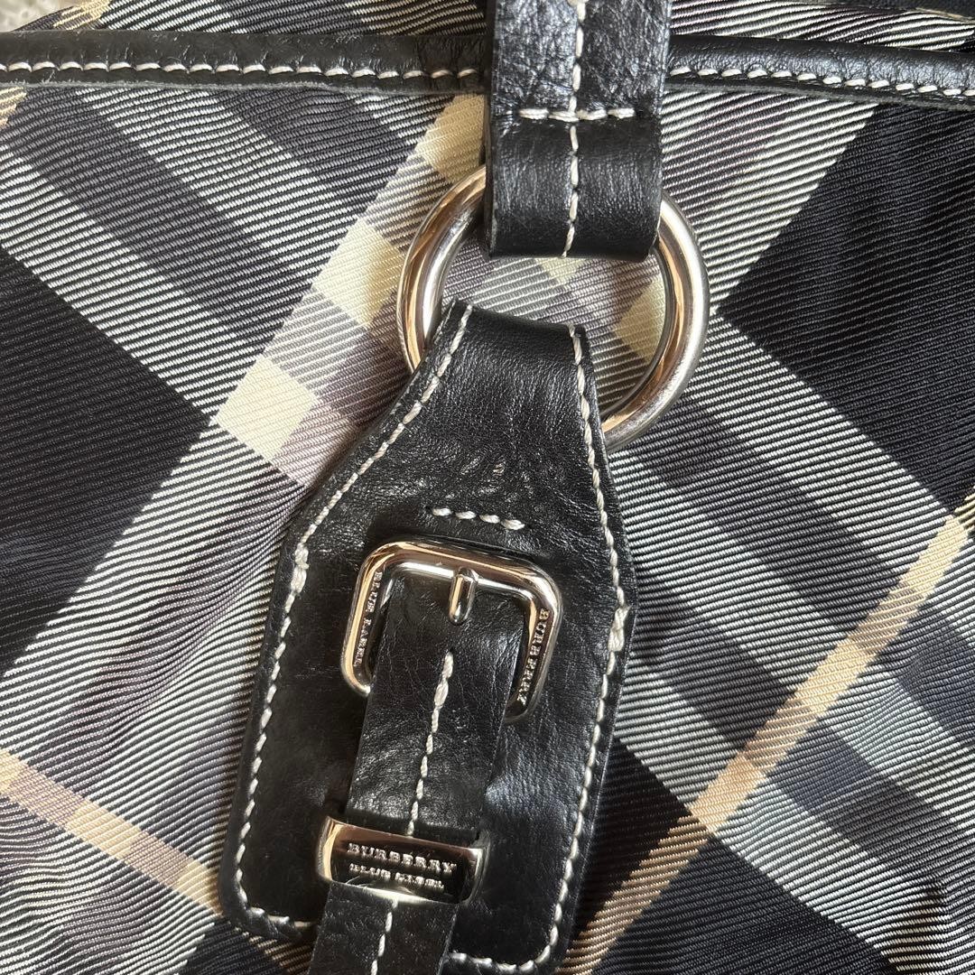 Burberry Blue Label Check Tote Bag Cowhide Leather Shoulder Bag Handbag New thumbnail 20