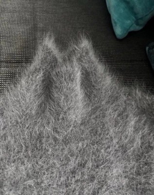 Neue Dunkelgrau Pullover angora 80% langhaarig, Damen/Herren tragen!