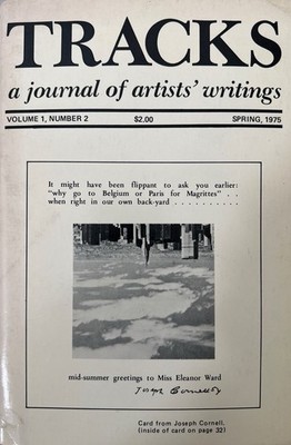 Tracks: A Journal of Artist's Writings, Vol. 1, No. 2, Spring 1975. Hutchinson,