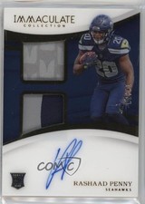 2018 Panini Immaculate Signature Rookie 16/99 Rashaad Penny Patch Auto p0i