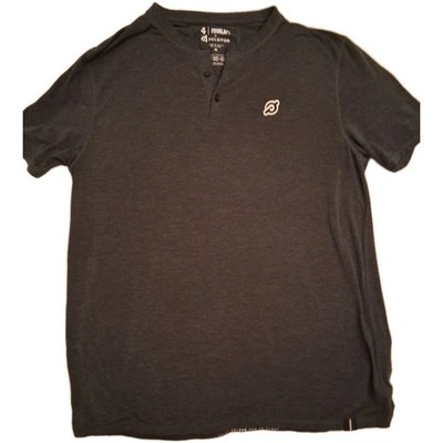 Peloton x Fourlaps Men's Radius Henley Athletic Shirt Sz Medium Gray athleisure