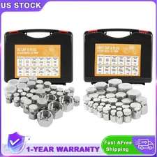 128 PCS JIC & ORFS Hydraulic Cap and Plug Hose Tube and Pipe Cap + Plug Kit