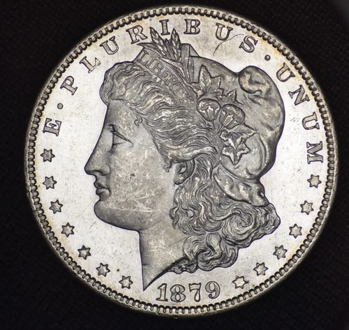 1879-S MORGAN SILVER DOLLAR, PROOF LIKE FIELDS, S/S